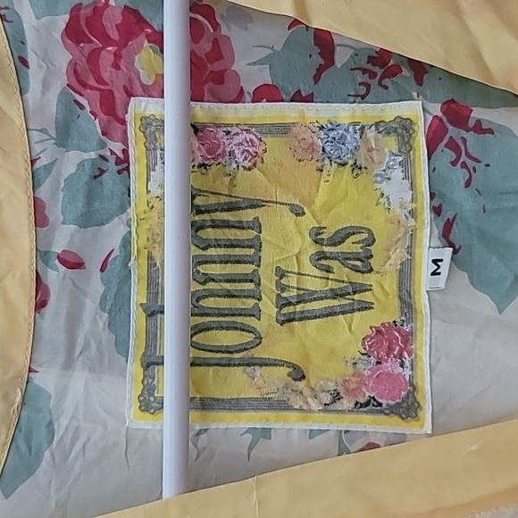 JOHNNY WAS Silk Boho Print Floral Embroidered V-Neck Dress Size Medium FIRM - Picture 4 of 7